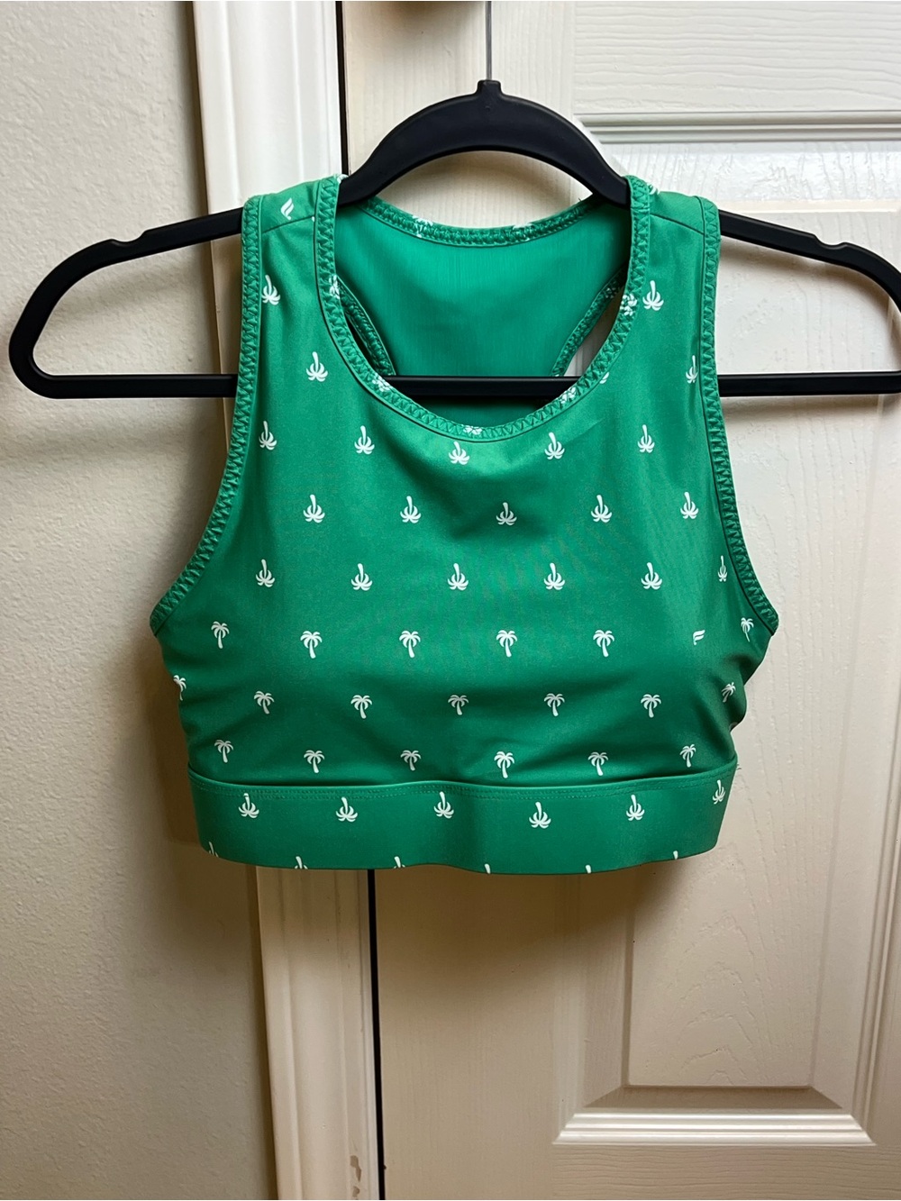 FABLETICS Trinity High Impact Sports Bra With Palm Trees Print